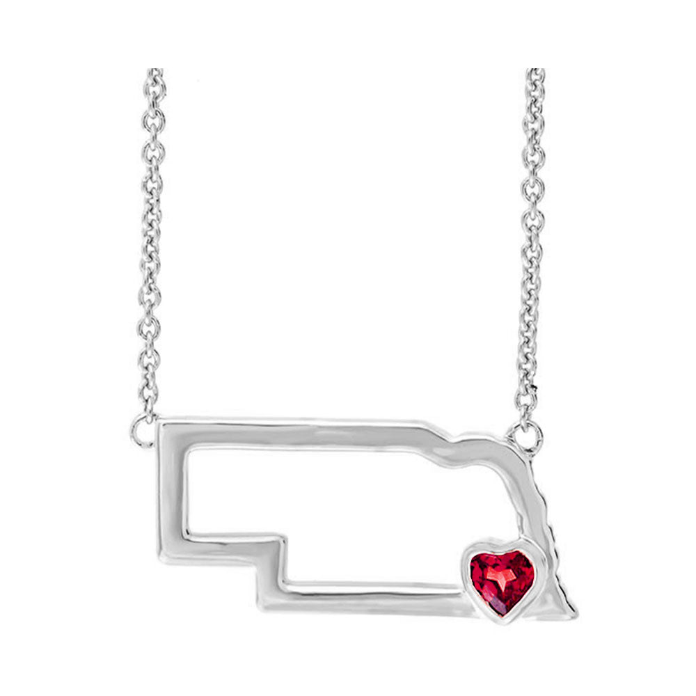 Silver Ruby 1/7Ctw Pendant