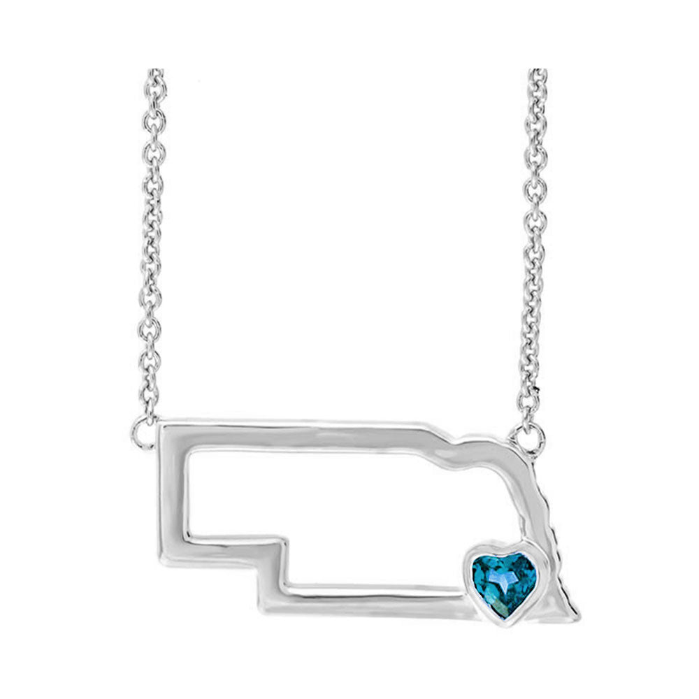 Silver Blue Topaz 1/6Ctw Pendant