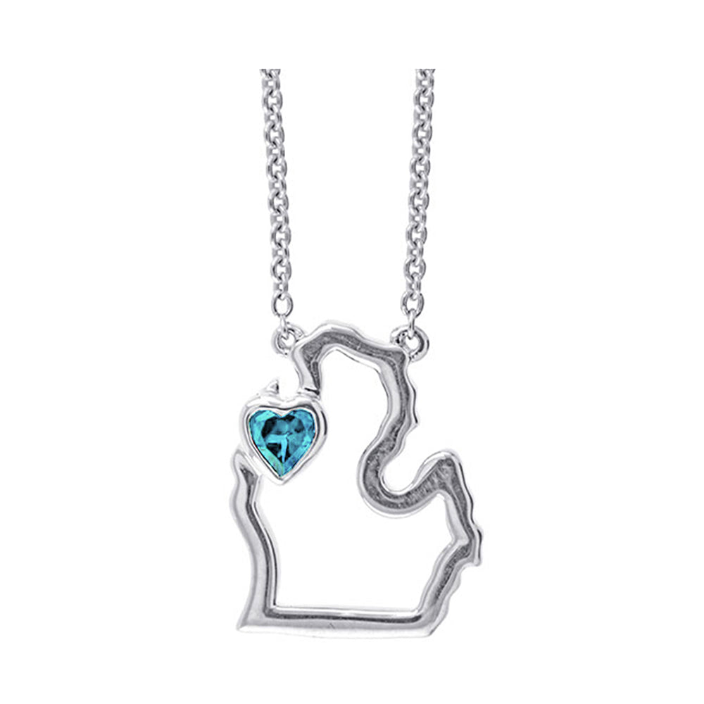 Silver Aquamarine 1/7Ctw Pendant