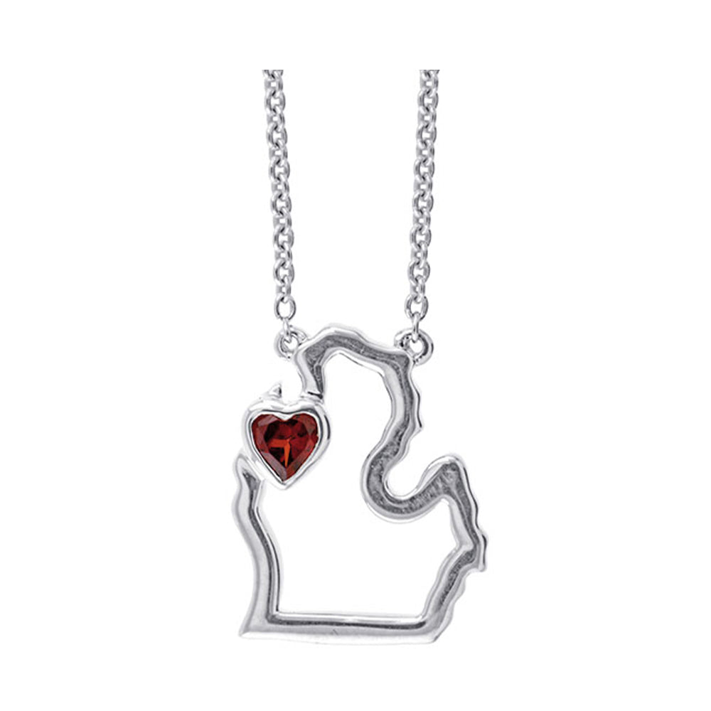 Silver Garnet 1/7Ctw Pendant