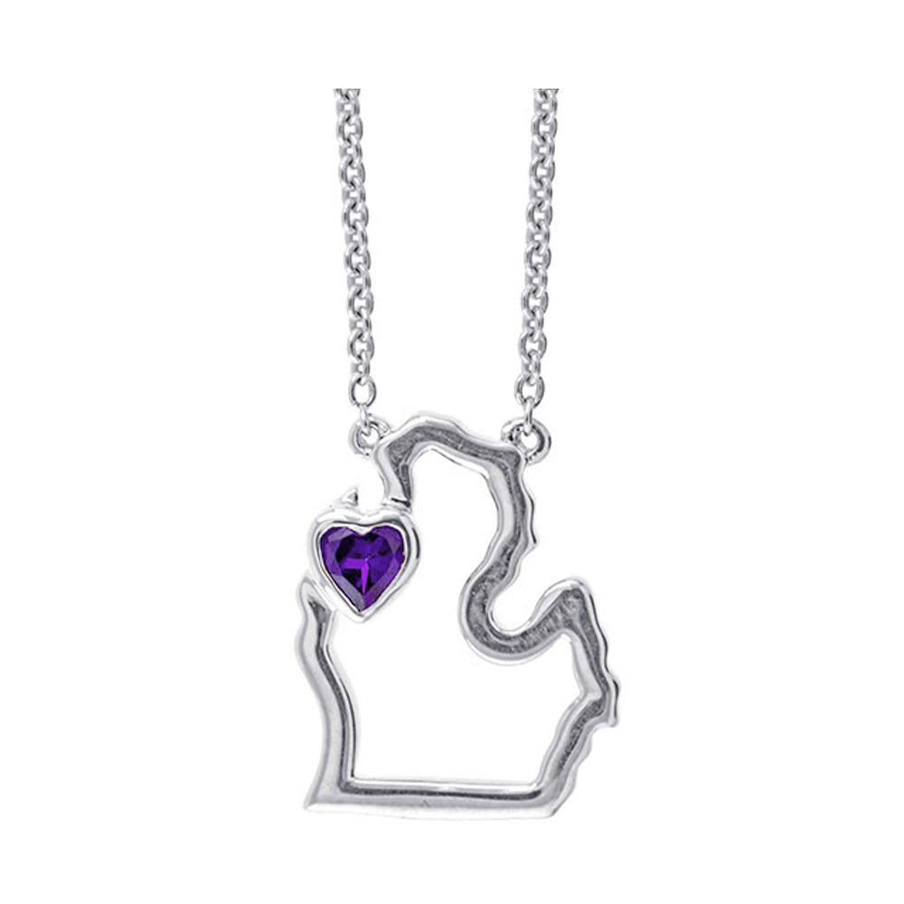 Silver Amethyst 1/7Ctw Pendant