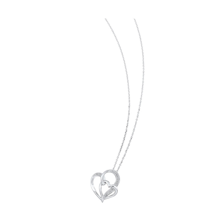 Silver White Diamond 1/20Ctw Pendant