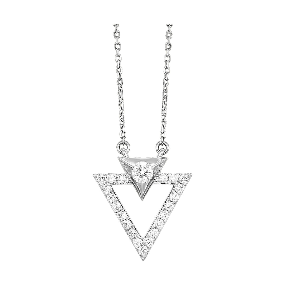 14Kt White Gold Diamond 1/4Ctw Pendant