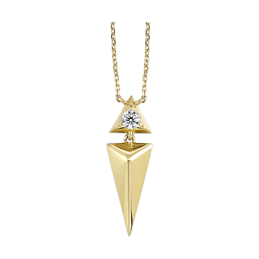 14Kt Yellow Gold Diamond 1/12Ctw Pendant