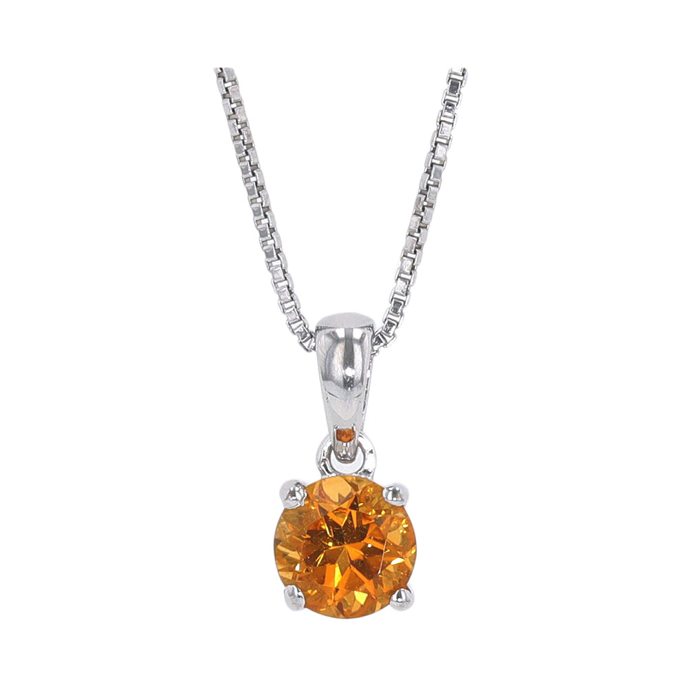 Silver Citrine 1/2Ctw Pendant