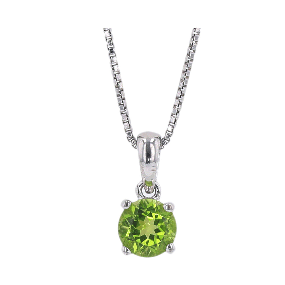 Silver Peridot 1/2Ctw Pendant