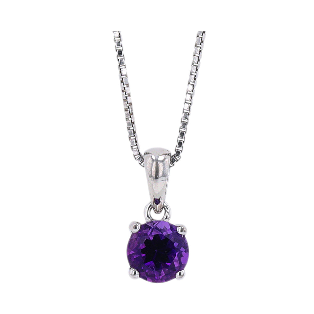 Silver Amethyst 1/2Ctw Pendant