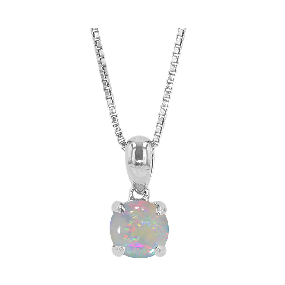 Silver Opal 5/8Ctw Pendant