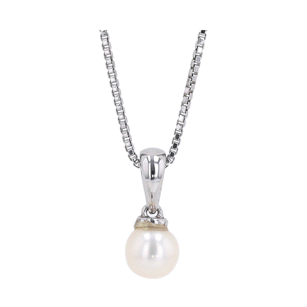 Silver Pearl 5/8Ctw Pendant
