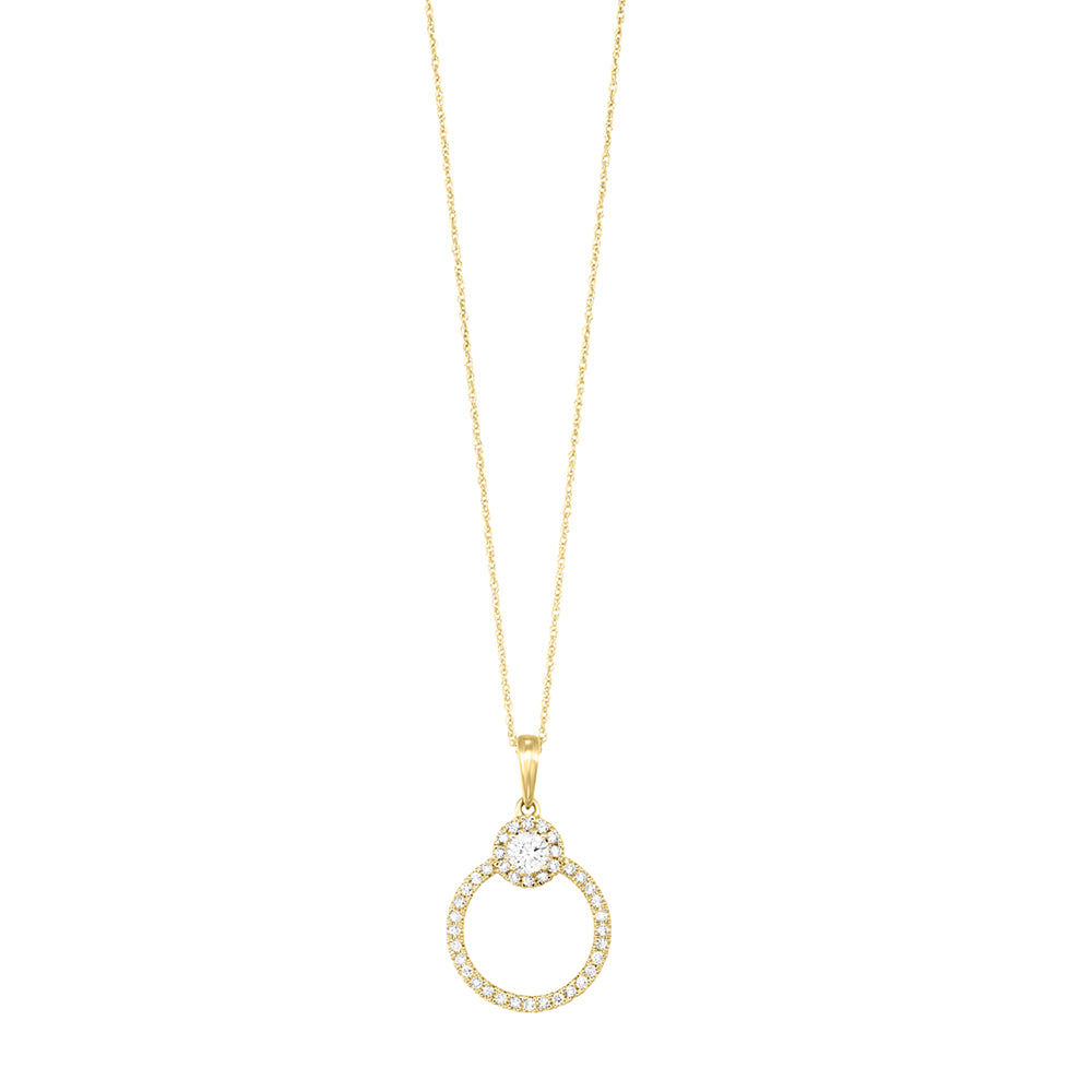 14Kt Yellow Gold Diamond 1/3Ctw Pendant