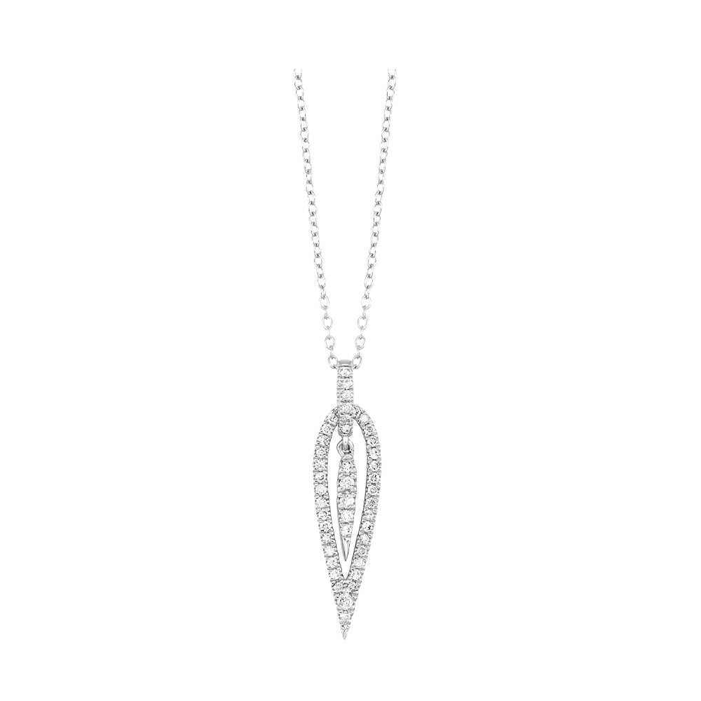 14Kt White Gold Diamond 1/4Ctw Pendant