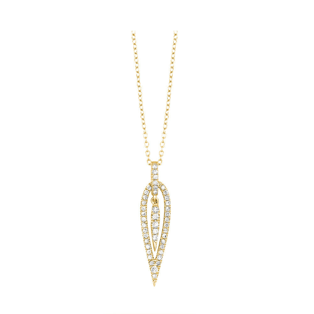 14Kt Yellow Gold Diamond 1/4Ctw Pendant