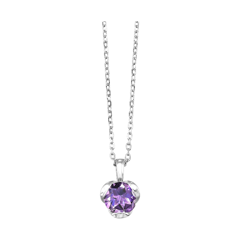 Silver Amethyst 3/8Ctw Pendant