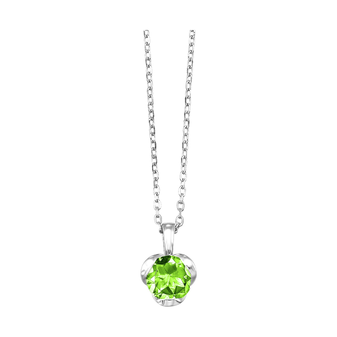 Silver & Peridot 1/2Ctw Pendant