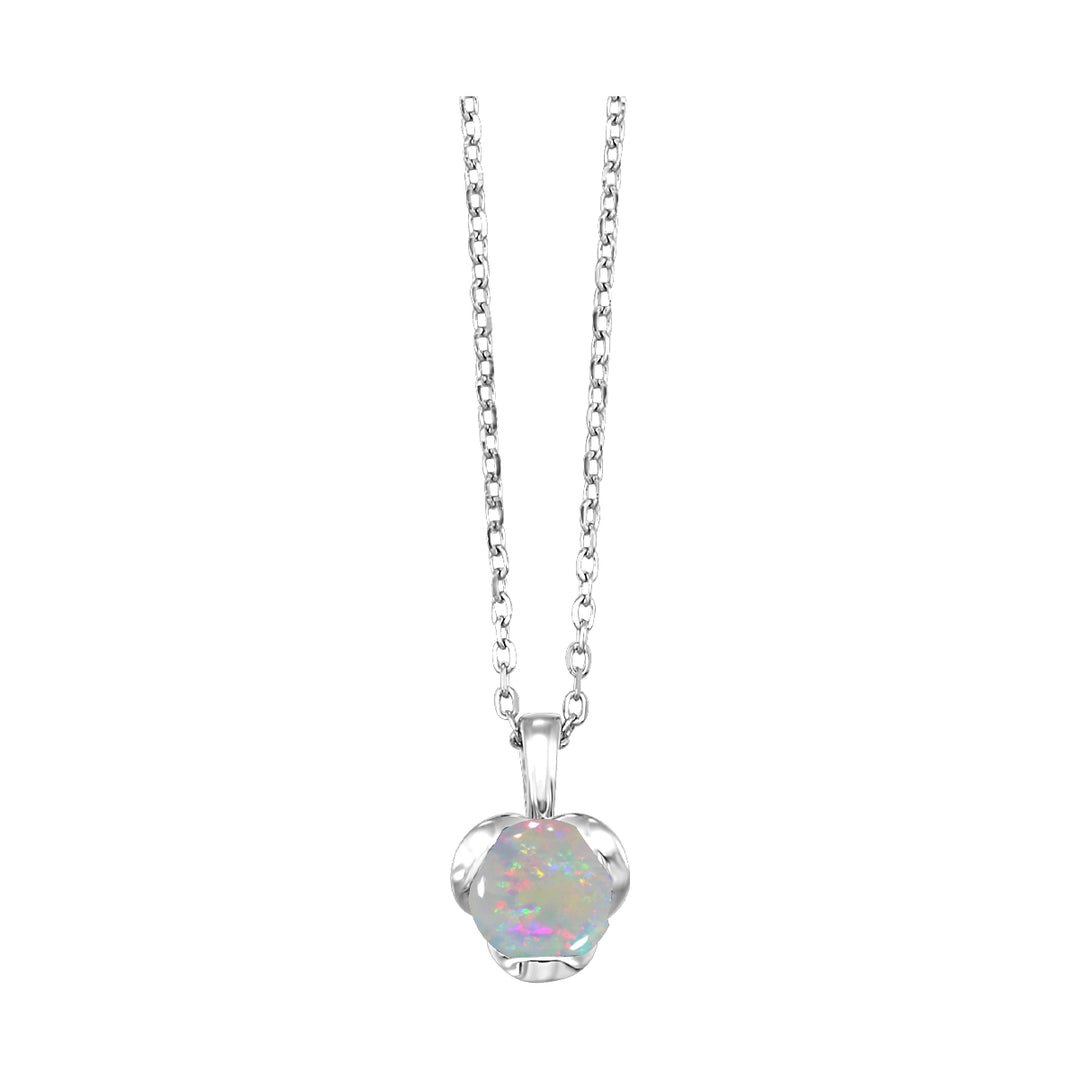 Silver & Opal 1/3Ctw Pendant