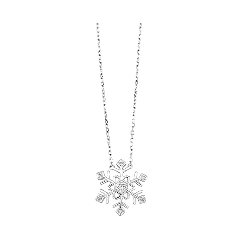 14Kt White Gold Diamond 1/50Ctw Pendant