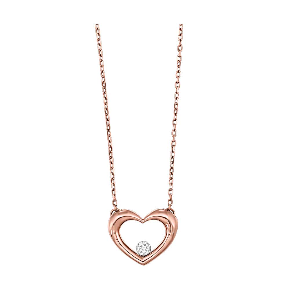 10Kt Rose Gold Diamond 1/20Ctw Pendant