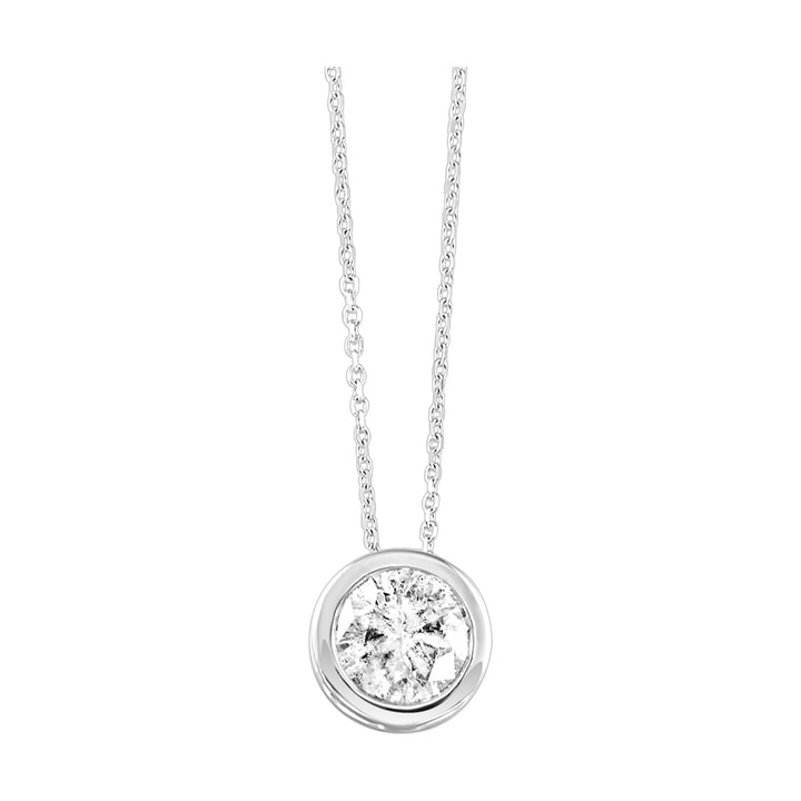 14Kt White Gold Diamond 1/4Ctw Pendant