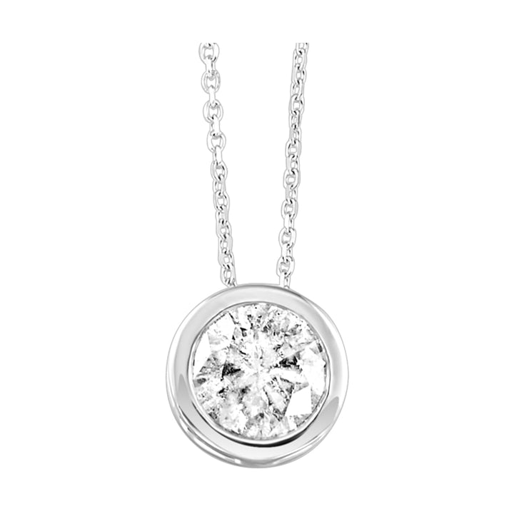 14Kt White Gold Diamond 1/2Ctw Pendant