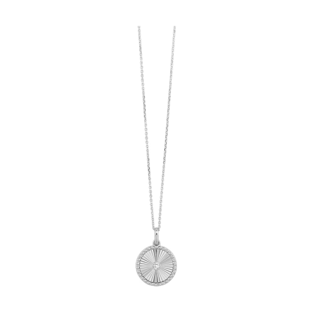 14Kt White Gold Diamond 1/20Ctw Pendant