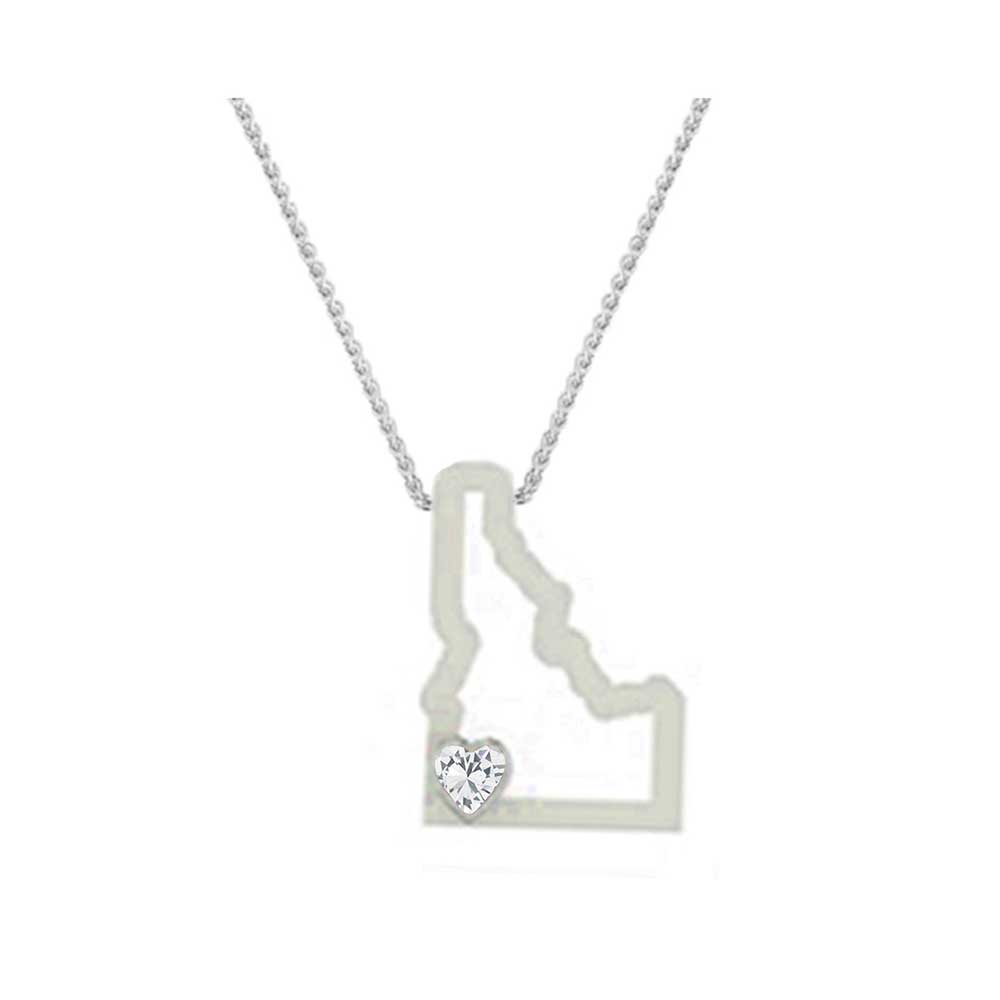 10Kt White Gold Diamond 1/6Ctw Pendant