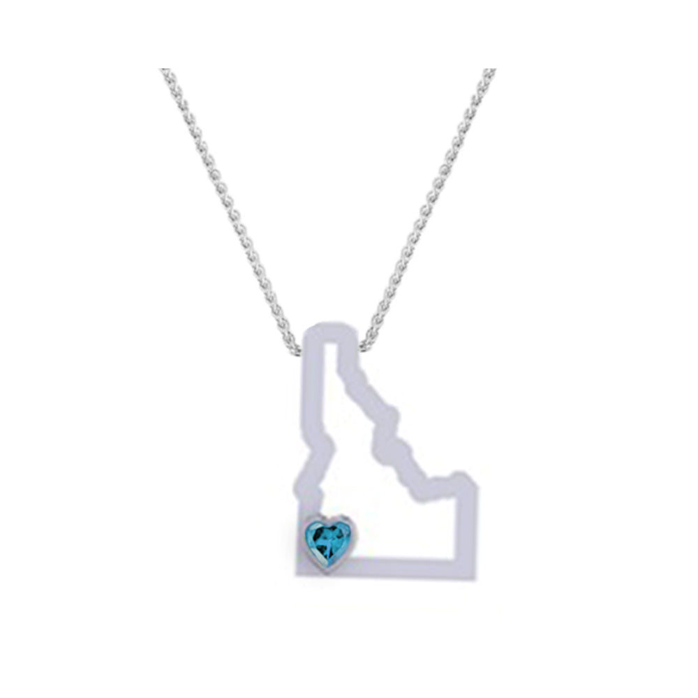 Silver Aquamarine 1/5Ctw Pendant