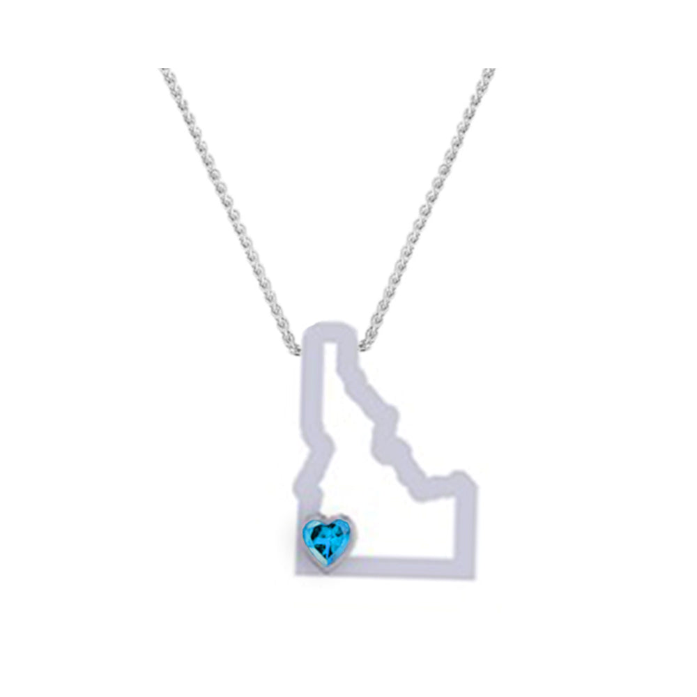 Silver Blue Topaz 1/7Ctw Pendant