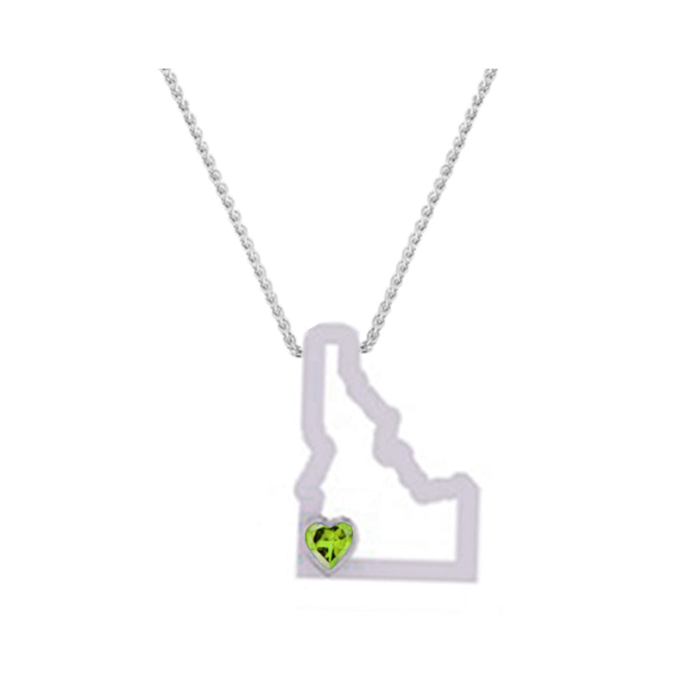 Silver Peridot 1/7Ctw Pendant