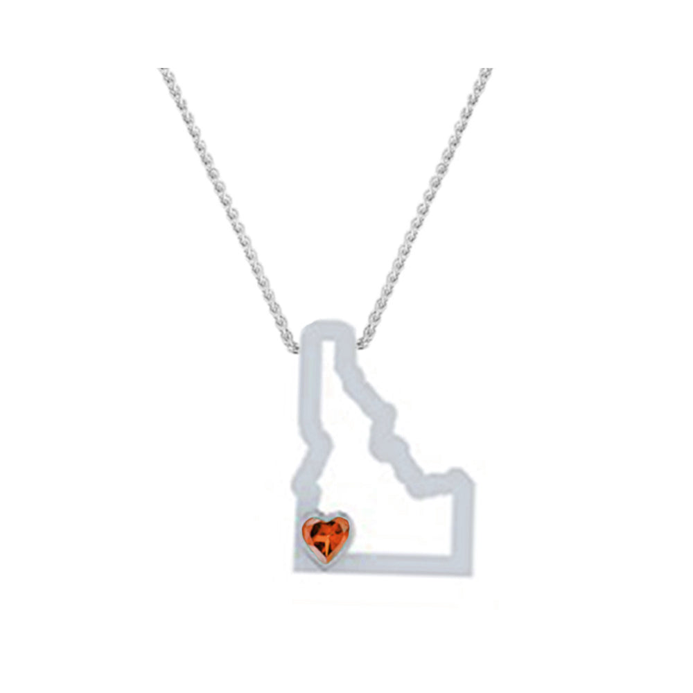 Silver Garnet 1/7Ctw Pendant
