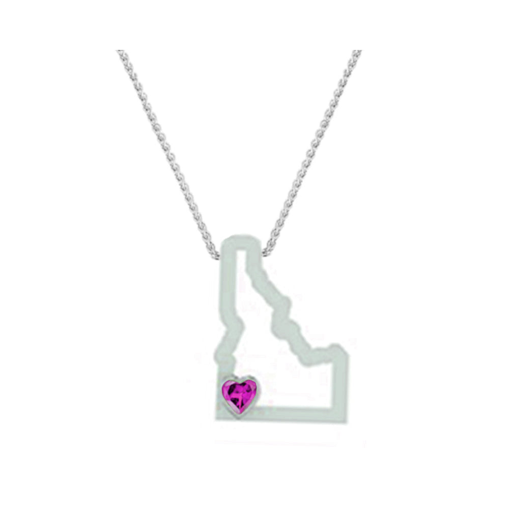 Silver Pink Tourmaline 1/7Ctw Pendant