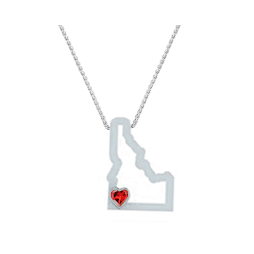 Silver Ruby 1/8Ctw Pendant