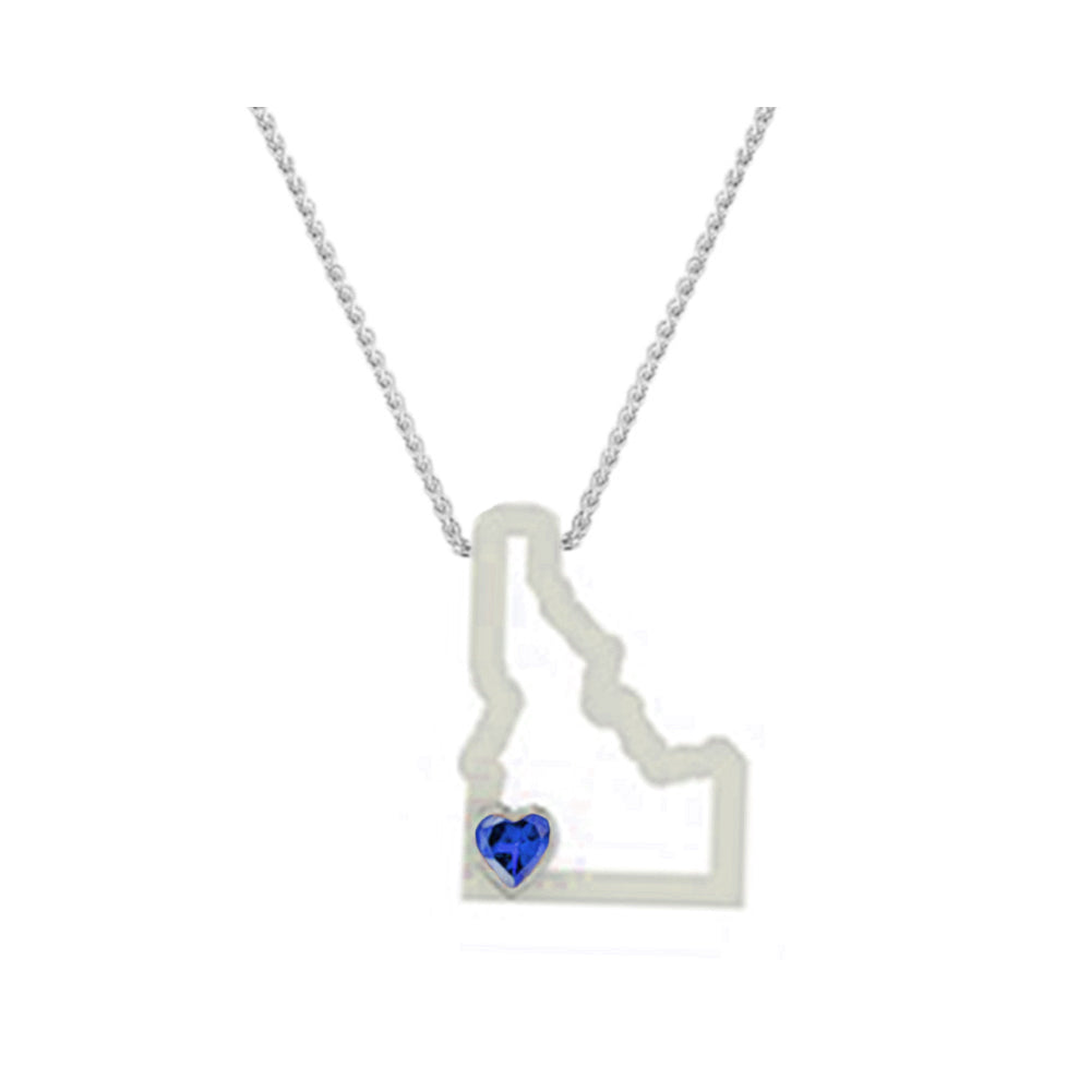 Silver Sapphire 1/7Ctw Pendant