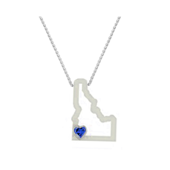 Silver Sapphire 1/7Ctw Pendant