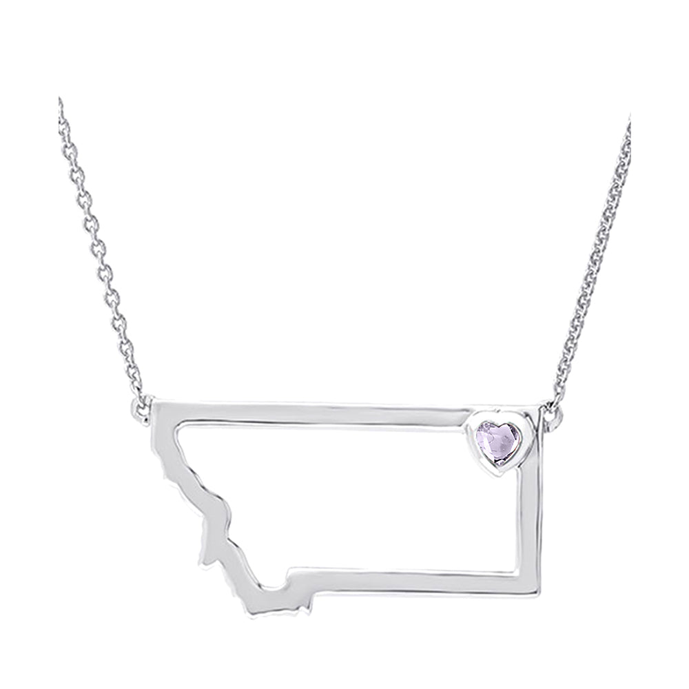 Silver Syn Alexandrite 1/7Ctw Pendant