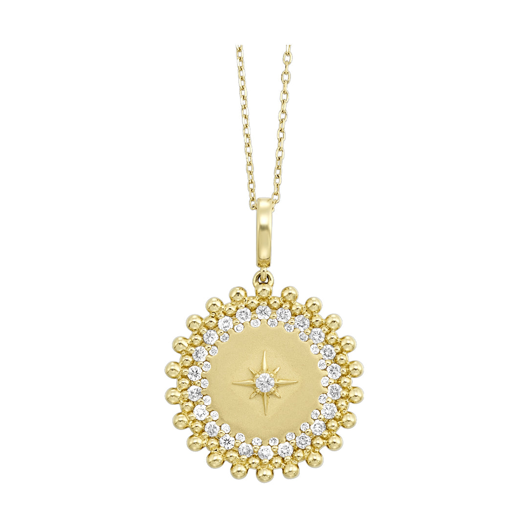 14Kt Yellow Gold Diamond 1/2Ctw Pendant