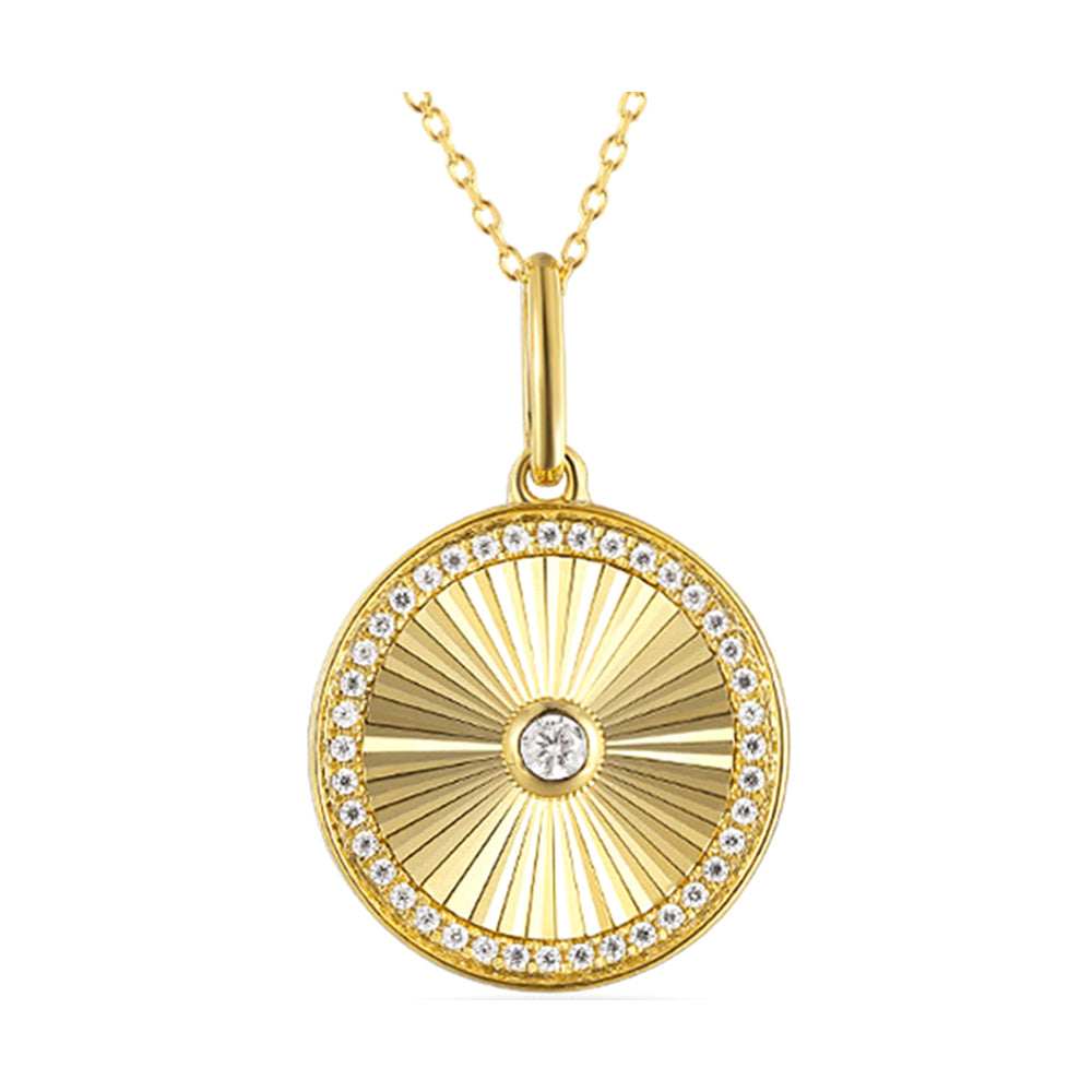 10Kt Yellow Gold Diamond 1/7Ctw Pendant