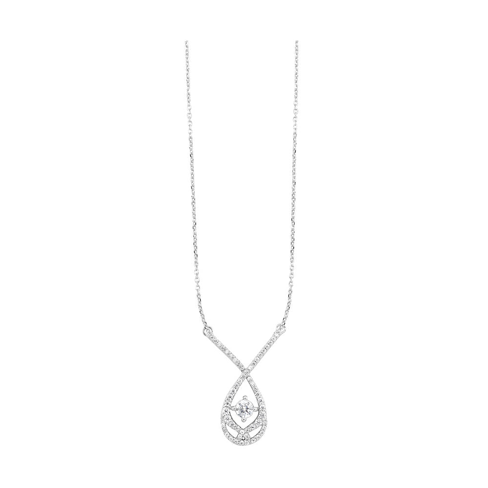 14Kt White Gold Diamond 1/4Ctw Pendant