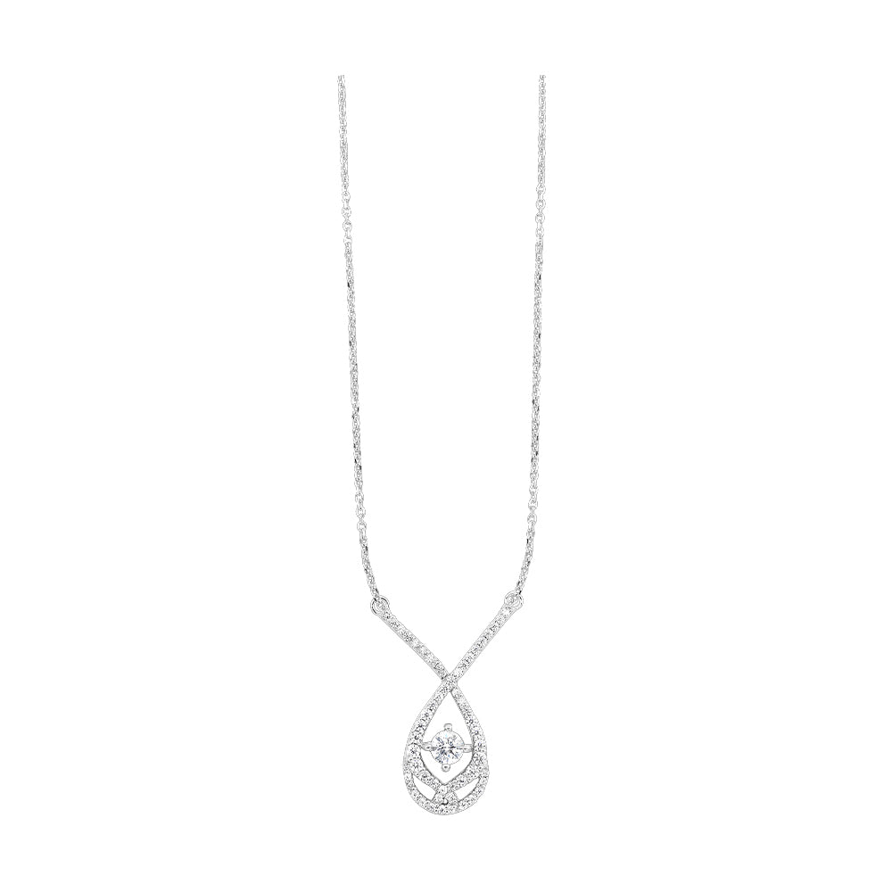 Silver Diamond 1/4Ctw Pendant