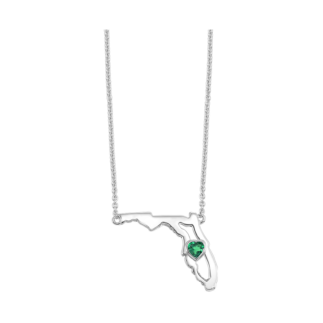Silver Emerald 1/7Ctw Pendant
