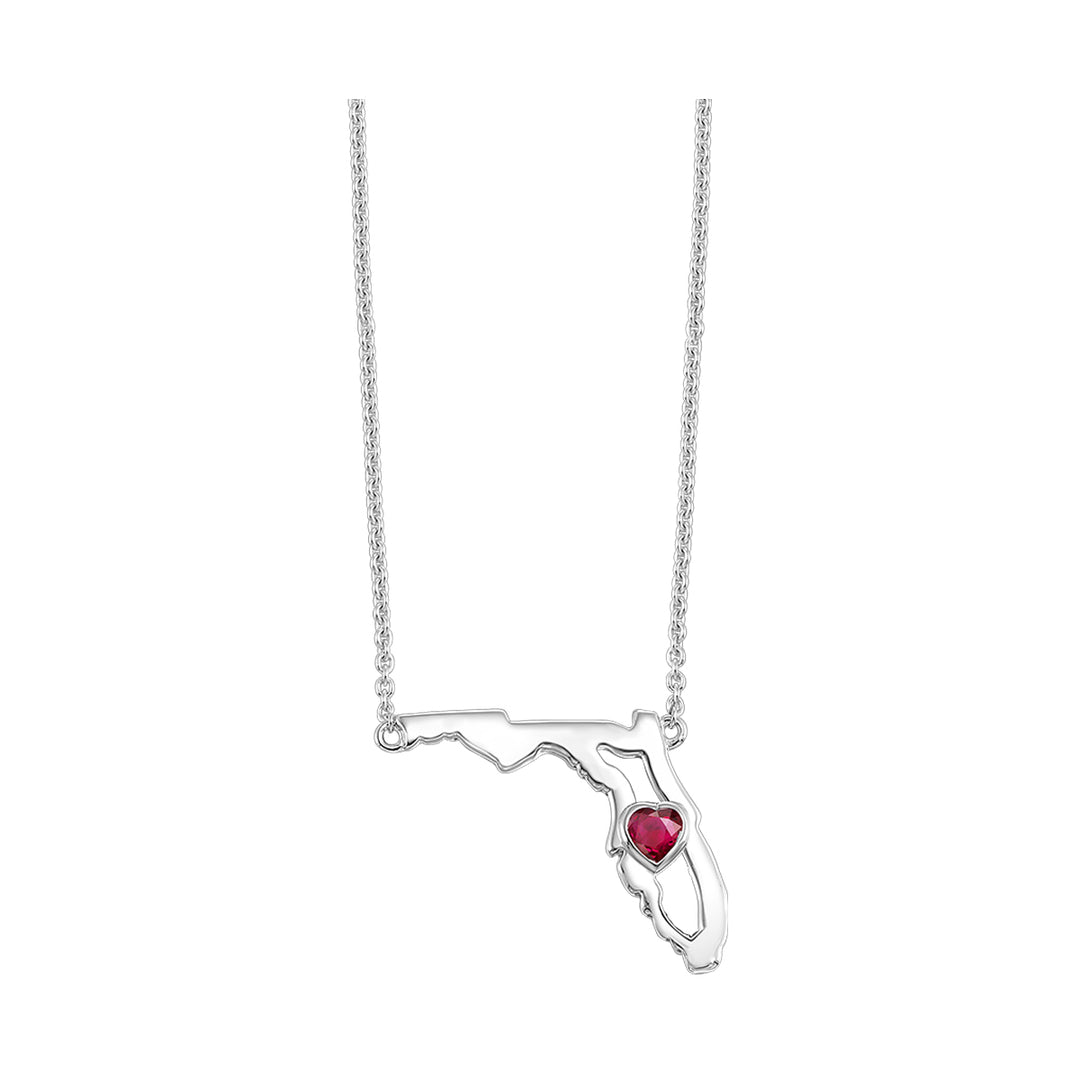 Silver Garnet 1/7Ctw Pendant