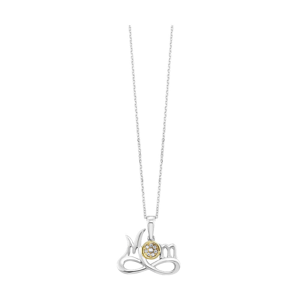 Gold Silver White Yellow Diamond 1/20Ctw Pendant