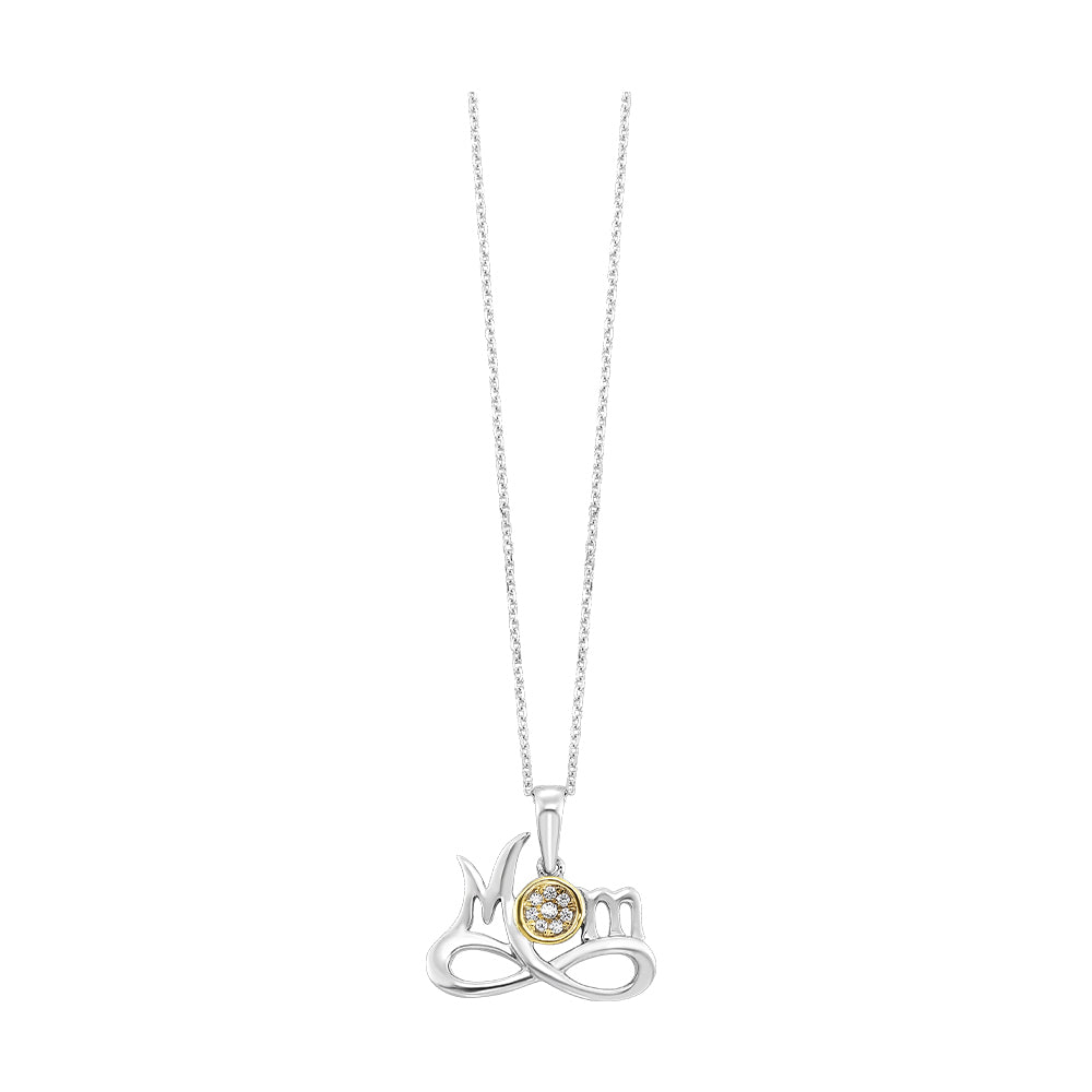 Gold Silver White Yellow Diamond 1/20Ctw Pendant