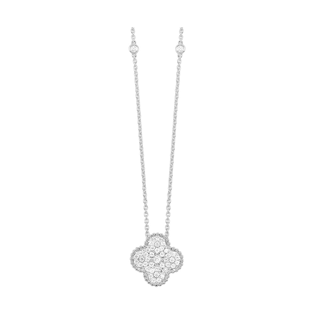10Kt White Gold Diamond 3/8Ctw Pendant