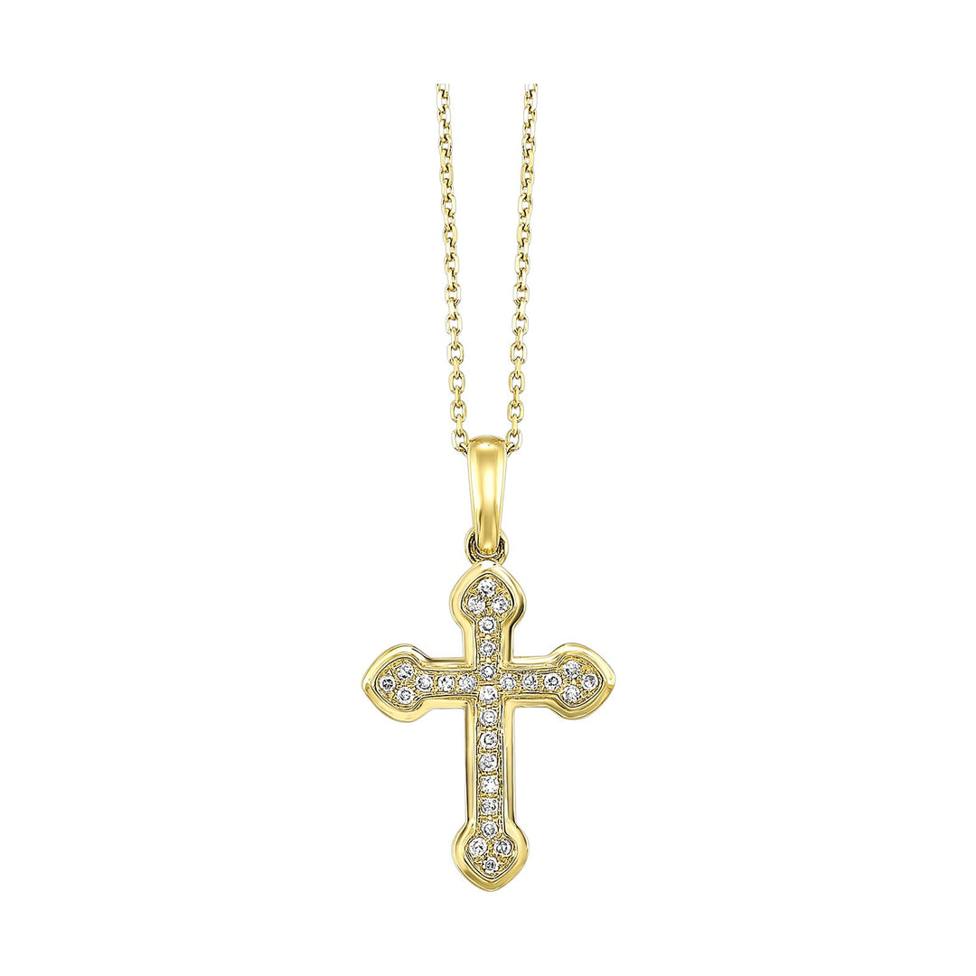 14Kt Yellow Gold Diamond 1/10Ctw Pendant