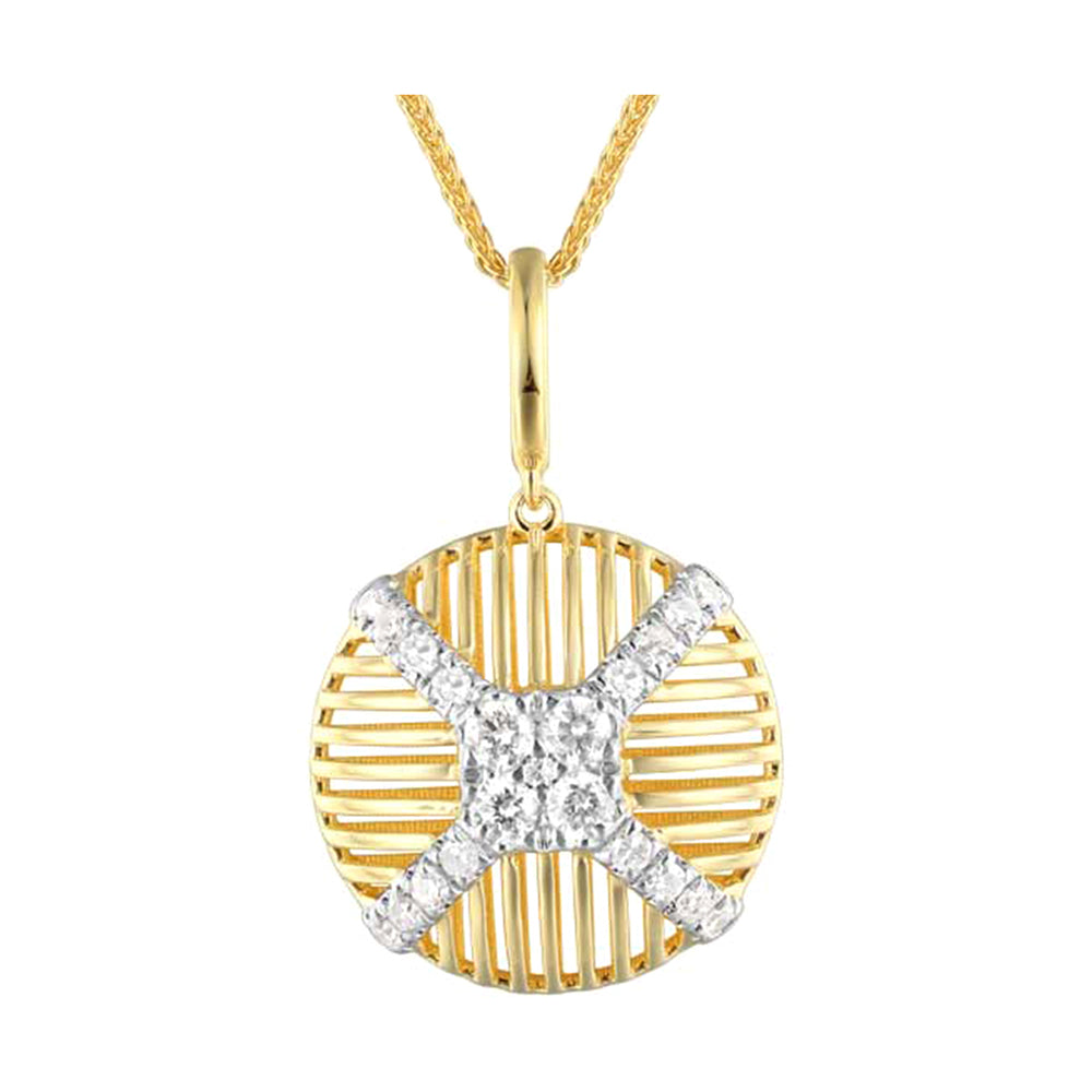 14Kt Yellow Gold Diamond 1/4Ctw Pendant