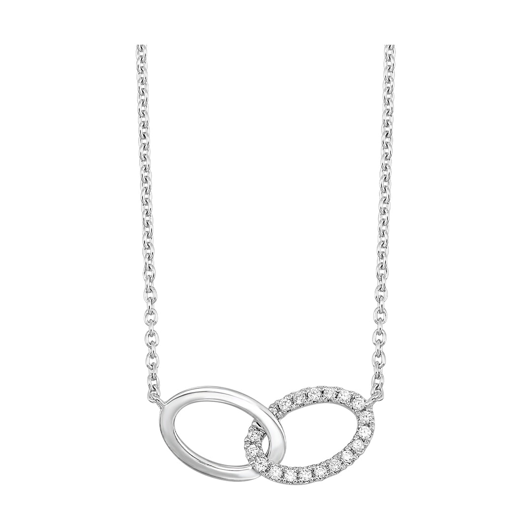14Kt White Gold Diamond 1/10Ctw Pendant
