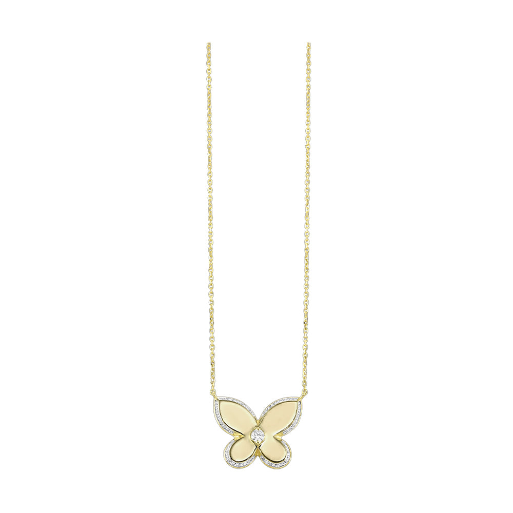 10Kt Yellow Gold Diamond 1/5Ctw Pendant
