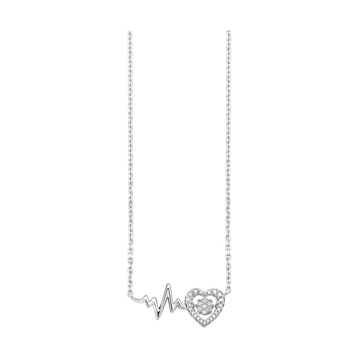 Silver Diamond 1/50Ctw Pendant