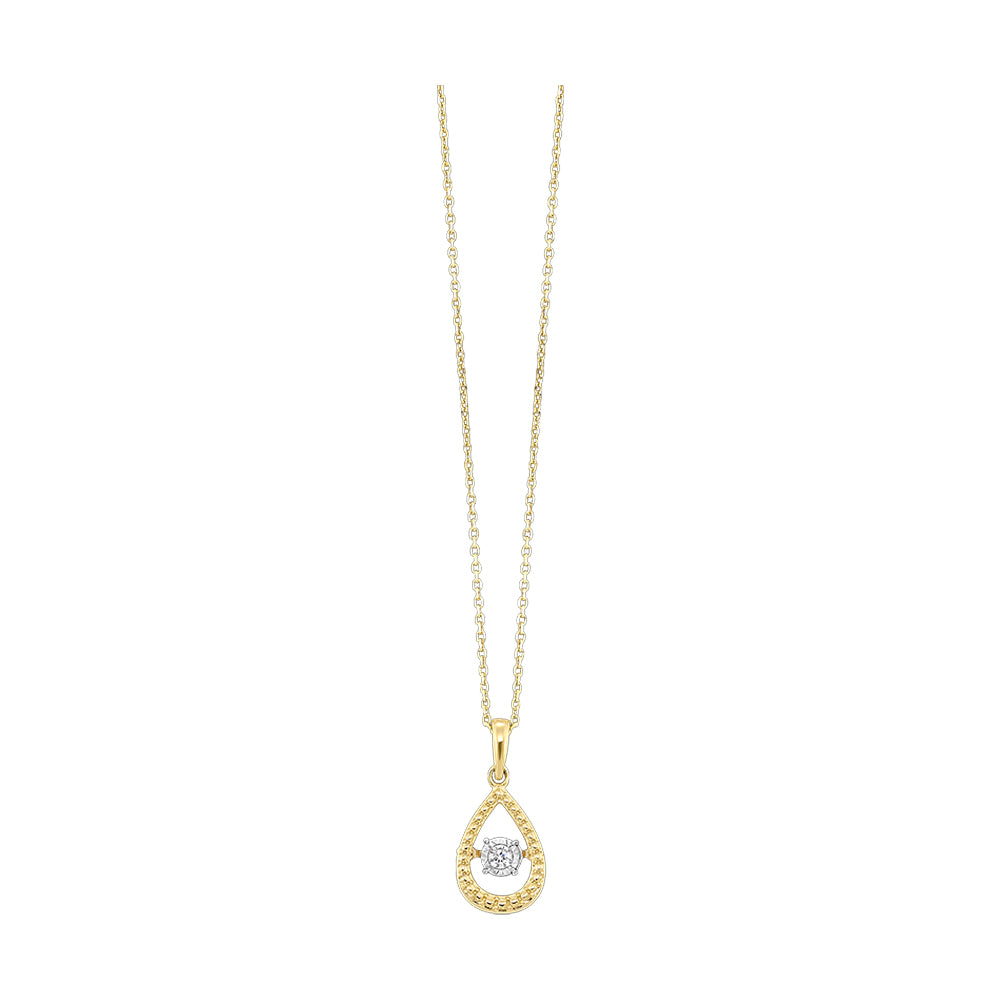 10Kt Yellow Gold Diamond 1/20Ctw Pendant