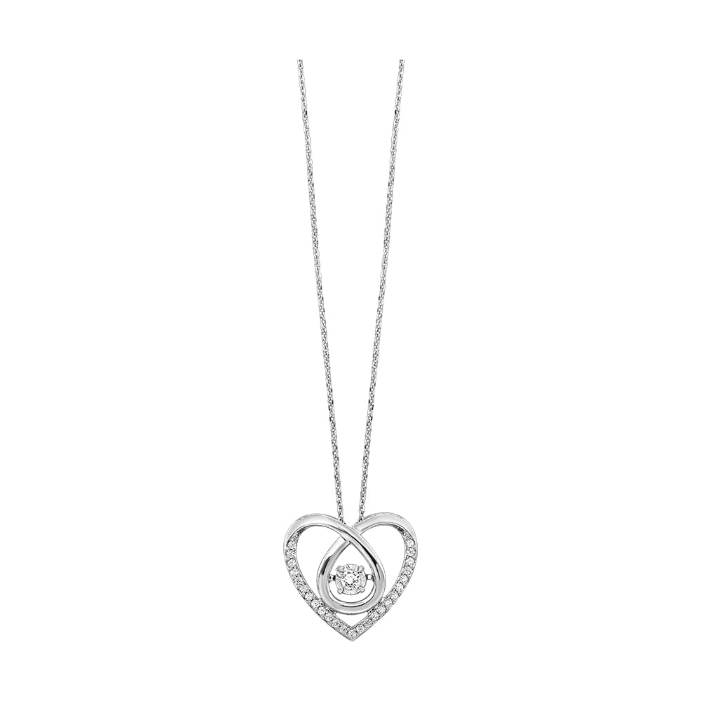 Silver Diamond 1/10Ctw Pendant